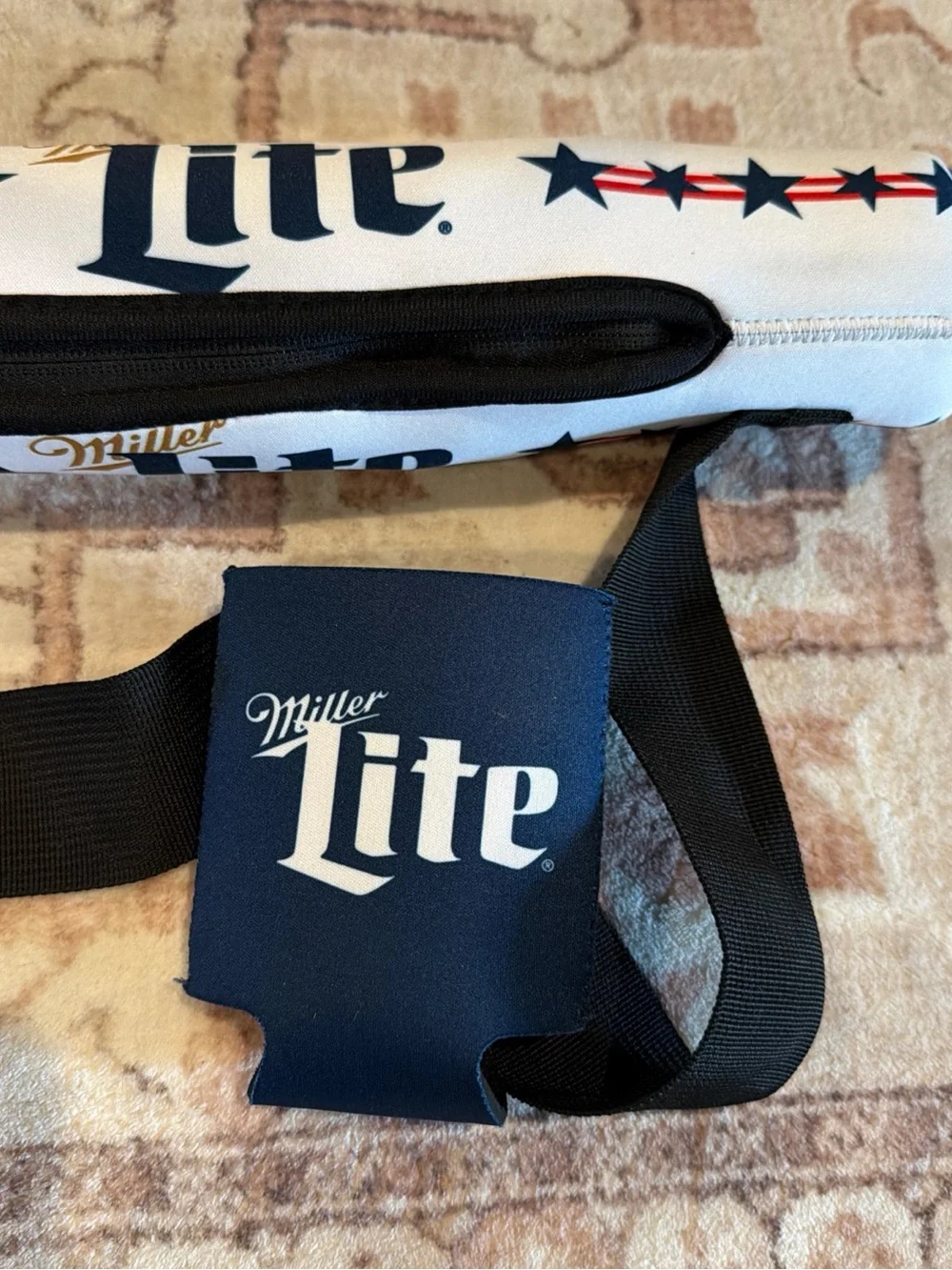 Miller Lite Branded White Neck Cooler Strap - Picture 2 of 10